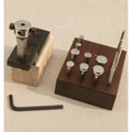 Micro Forming Set with 8 Stainless Steel Wheel Stakes and 4 Mandrels in Wooden Stand