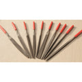 10-Piece Bearing Steel Needle File Set, 140mm, with Soft-Grip Handles in Pouch
