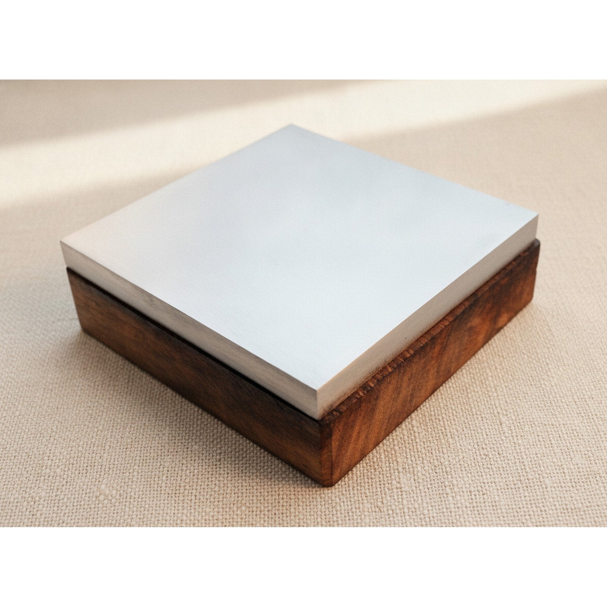 Steel Bench Block on Hardwood Base, 76mm x 76mm (3 x 3 inch)