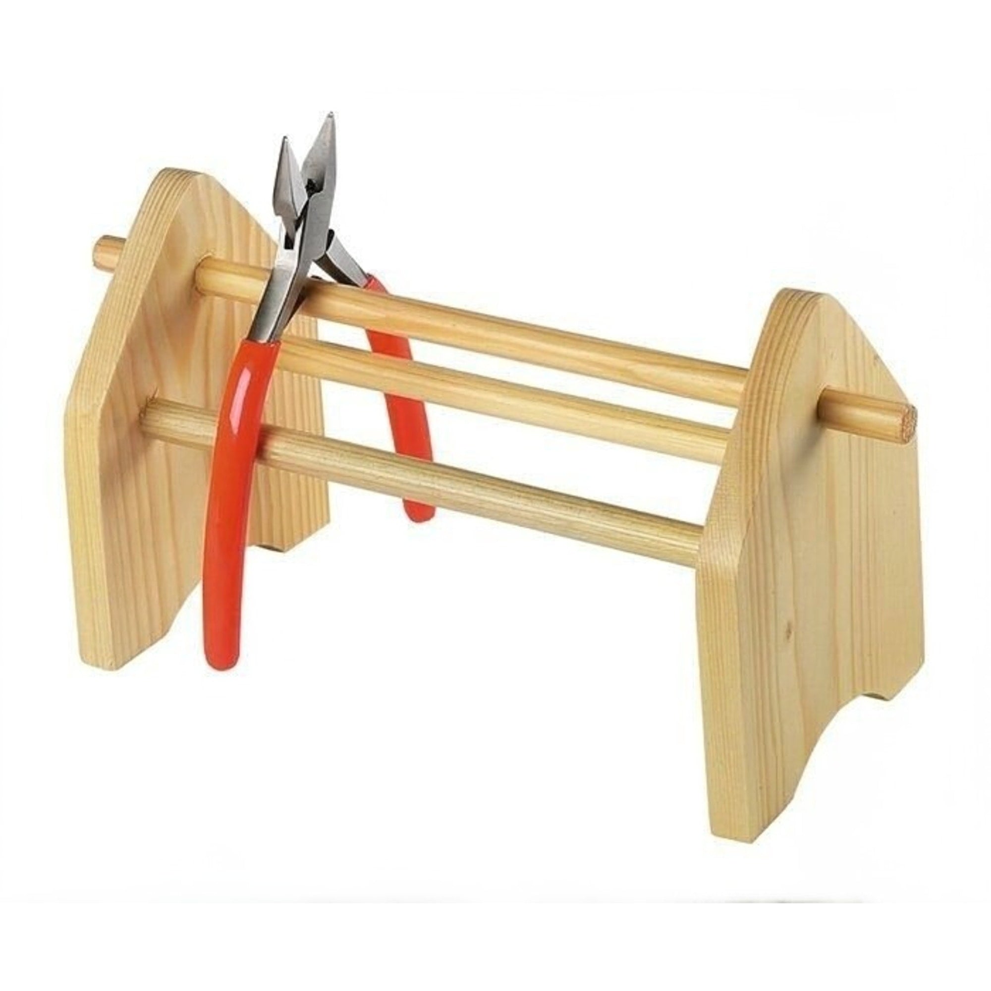 Wooden Pliers and Cutter Stand for Benchtop Organisation, 10-Slot