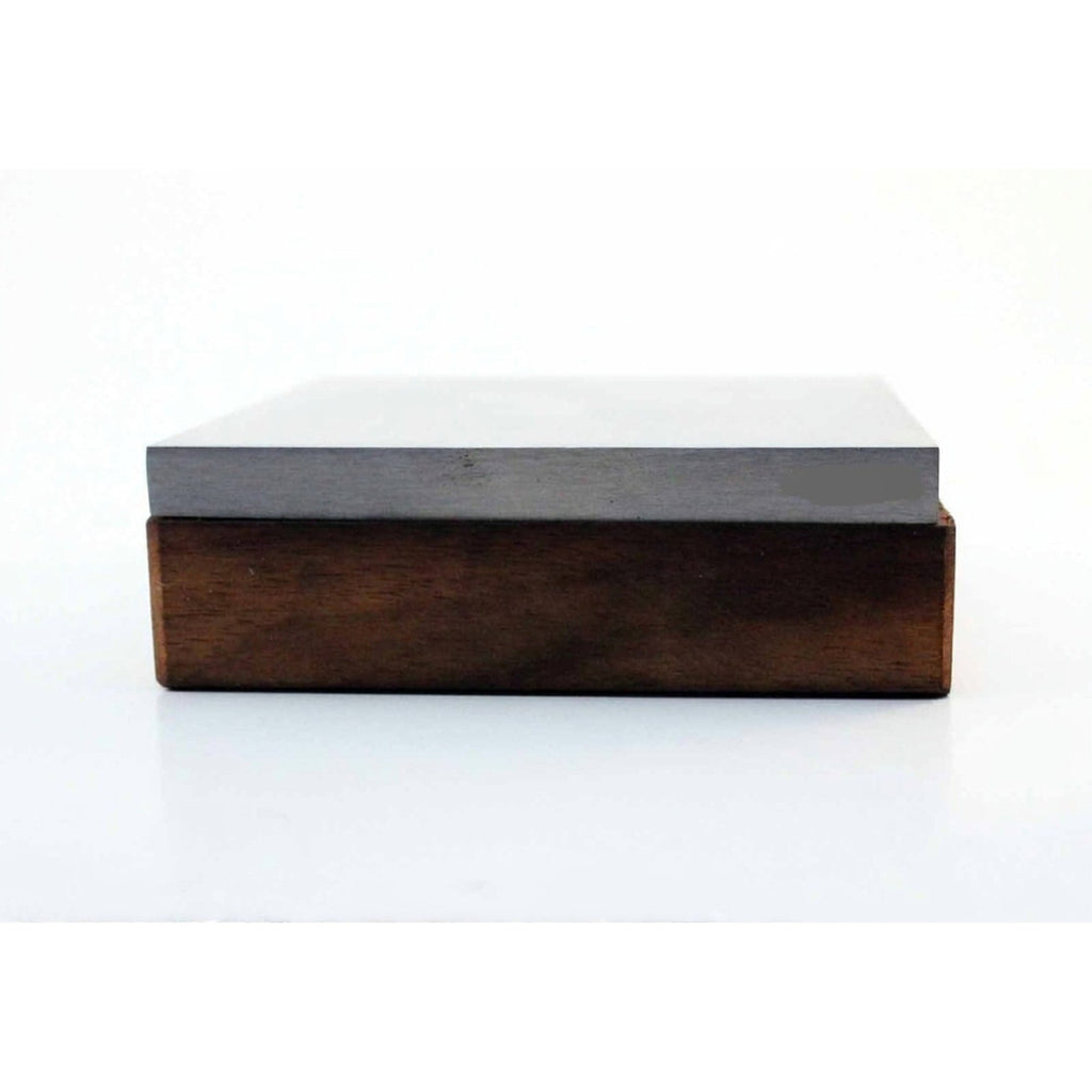 Steel Bench Block on Hardwood Base, 76mm x 76mm (3 x 3 inch)