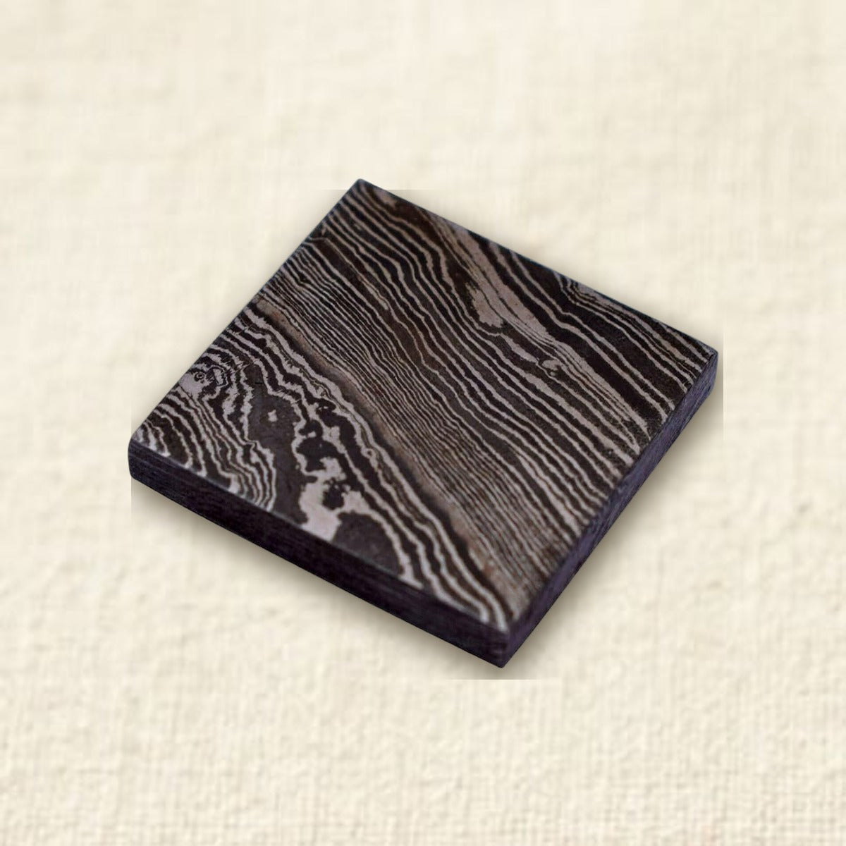 Premium Damascus Steel Pieces for Jewellery, Cuff-Links, Craft, 2.5 cm, 4 mm Thick