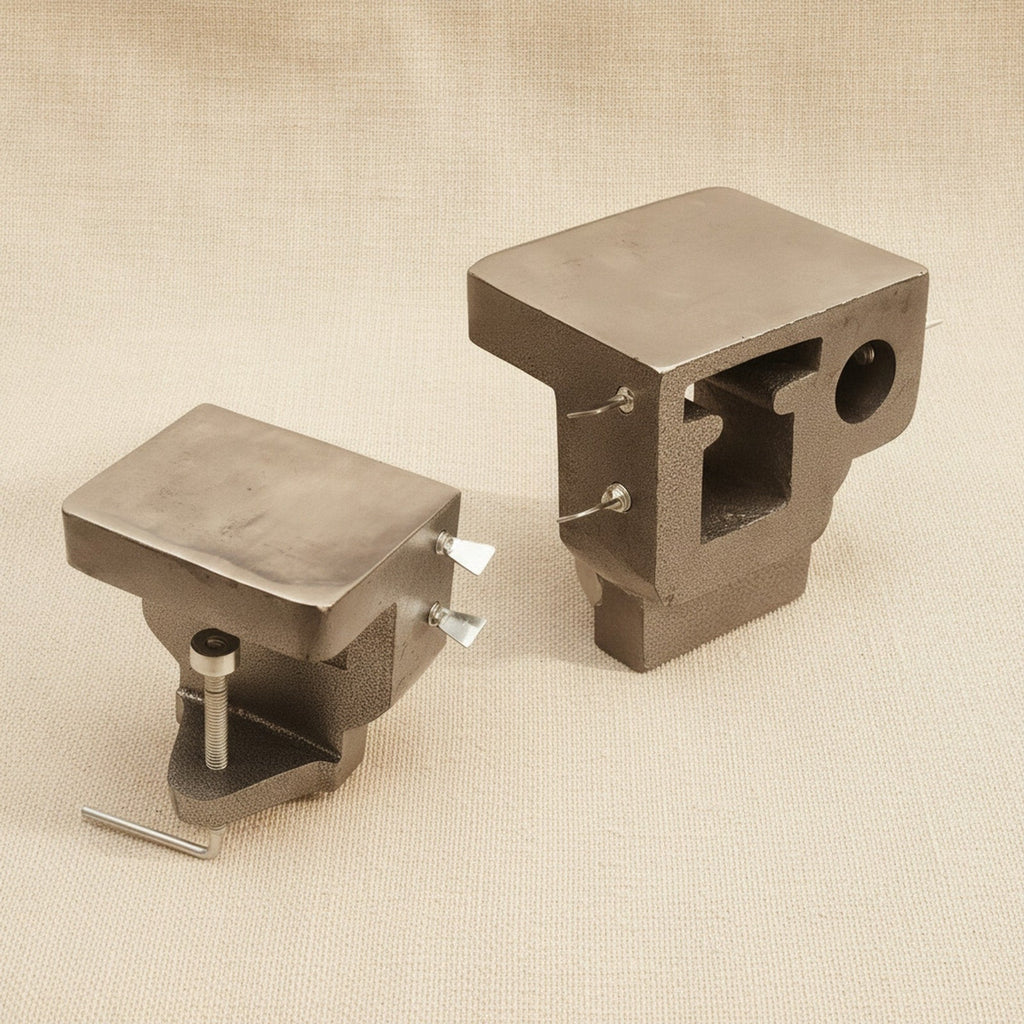 Combination Bench Anvil & Pin Holder with Hardwood V-Slot Pin, 50mm Clamp