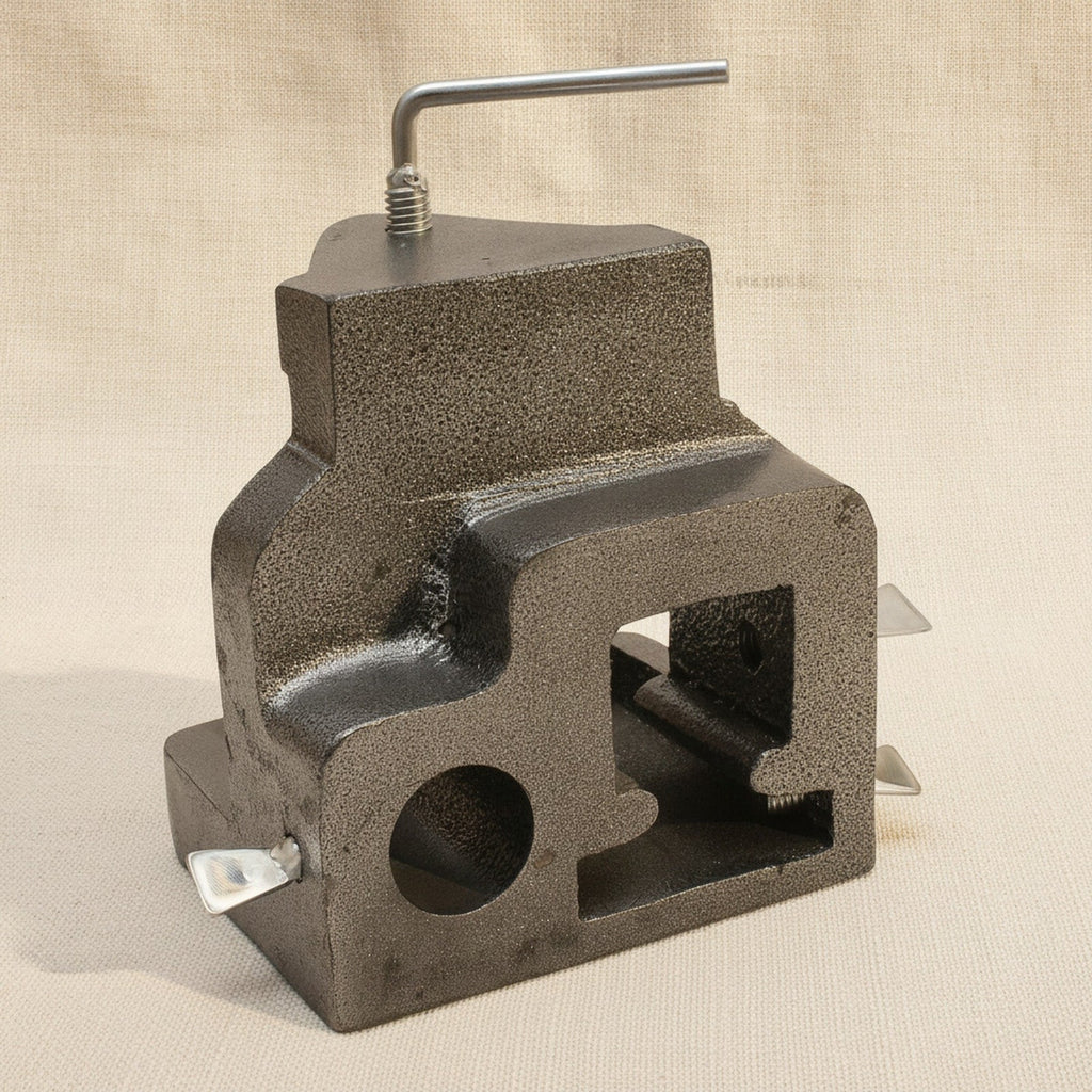 Combination Bench Anvil & Pin Holder with Hardwood V-Slot Pin, 50mm Clamp