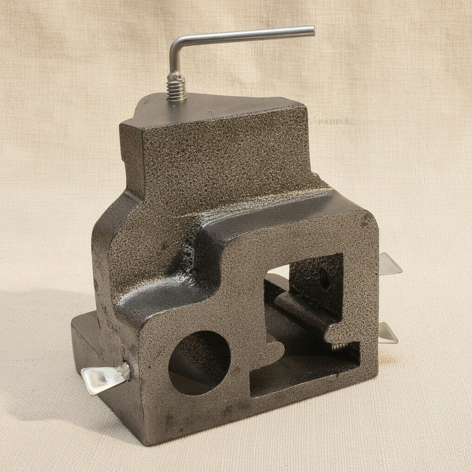 Combination Bench Anvil & Pin Holder with Hardwood V-Slot Pin, 50mm Clamp