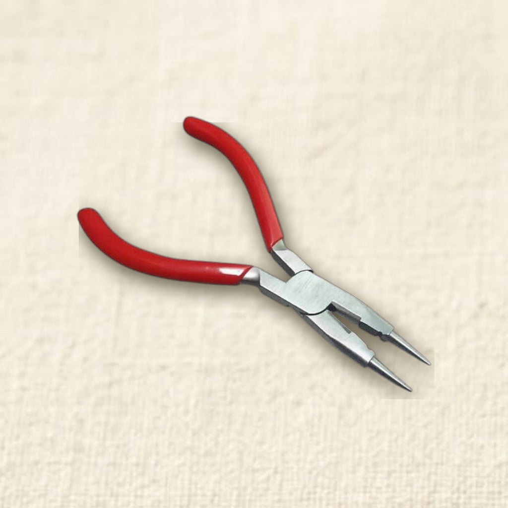 Multi-Task Pliers without Spring, 4-in-1 Round Flat Nose Cutters for Jewellery, Coil, Jump Ring, Wire Work