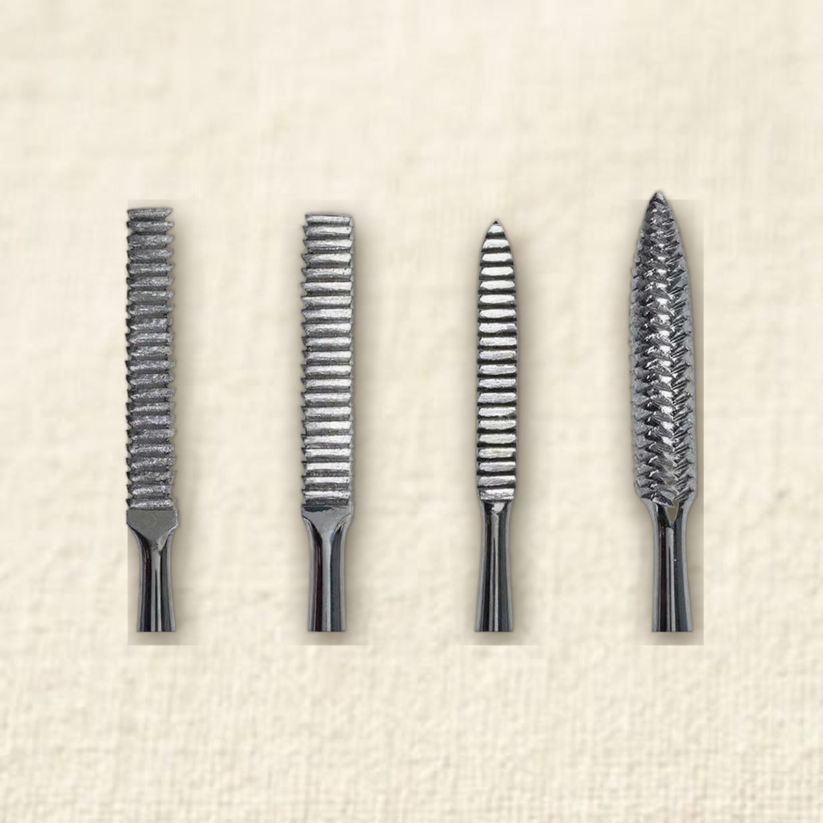 Professional Wax Carving File Set, 4-Piece Stainless Steel Jewellery Making Tools, Precision Casting Files for Crafting 