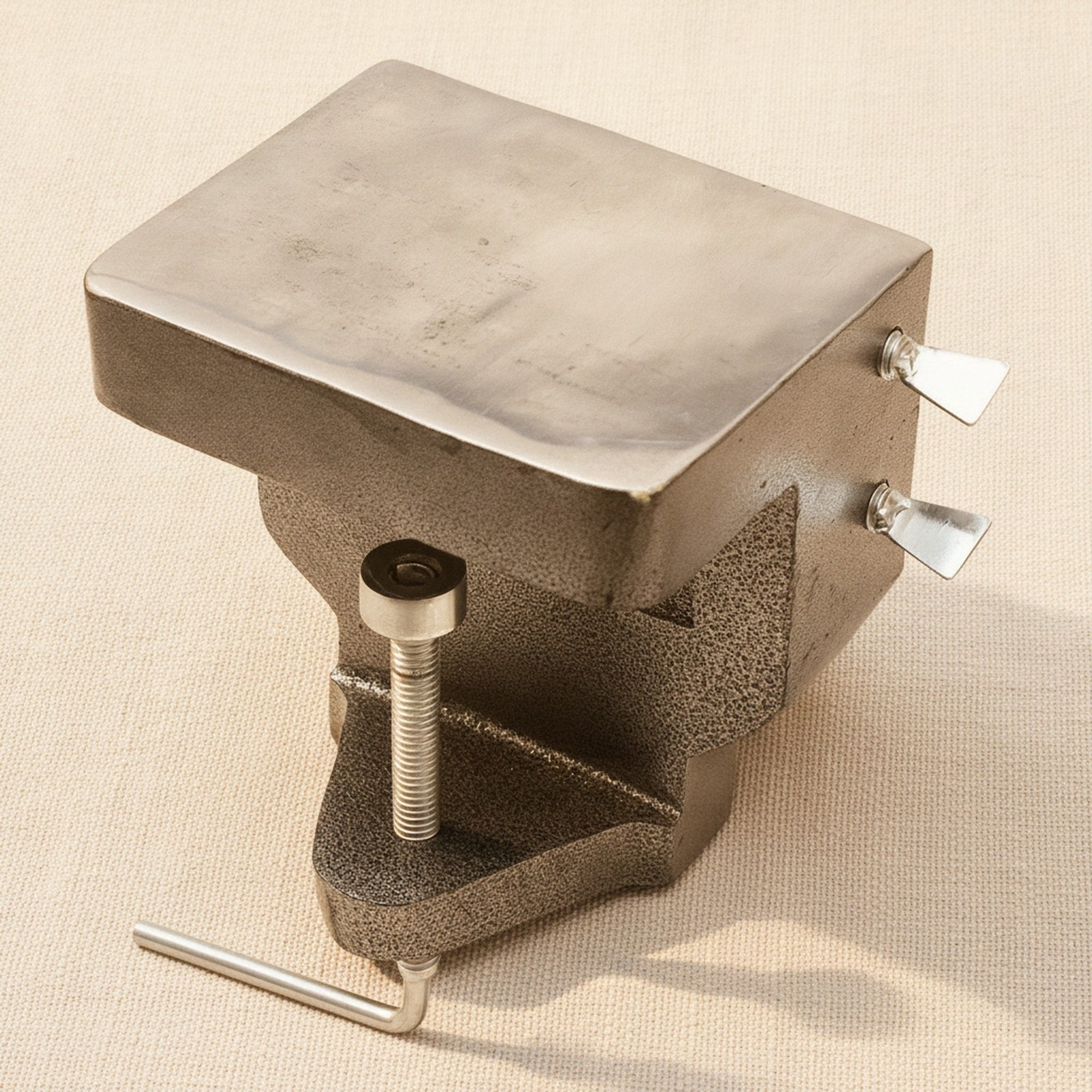 Combination Bench Anvil & Pin Holder with Hardwood V-Slot Pin, 50mm Clamp