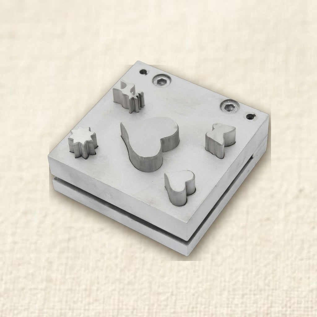 5-Piece Multi-Shape Steel Disc Cutter Set, Large Jewellery Cutting and Stamping Blank Tool