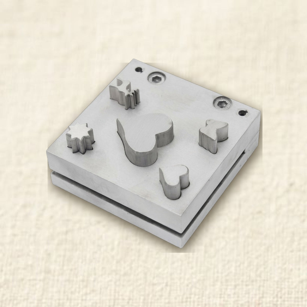 5-Piece Multi-Shape Steel Disc Cutter Set, Large Jewellery Cutting and Stamping Blank Tool
