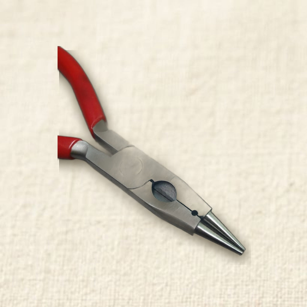 Multi-Task Pliers without Spring, 4-in-1 Round Flat Nose Cutters for Jewellery, Coil, Jump Ring, Wire Work
