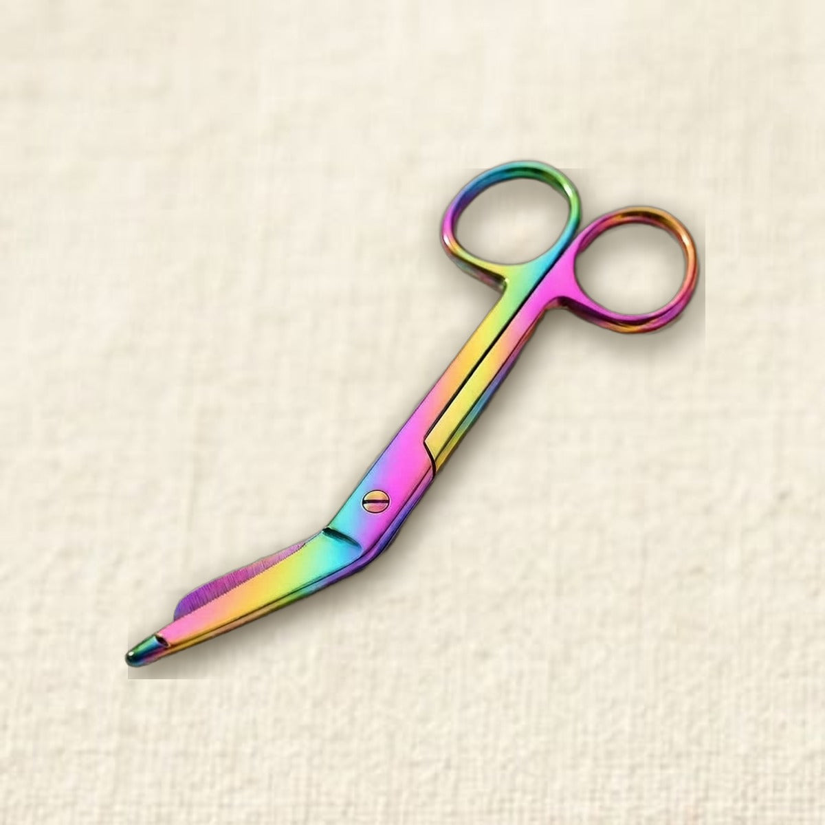 Rainbow Lister Bandage Scissors, 5.5 Inch, Stainless Steel, Multi Colour, First Aid, Tensionrite Clip