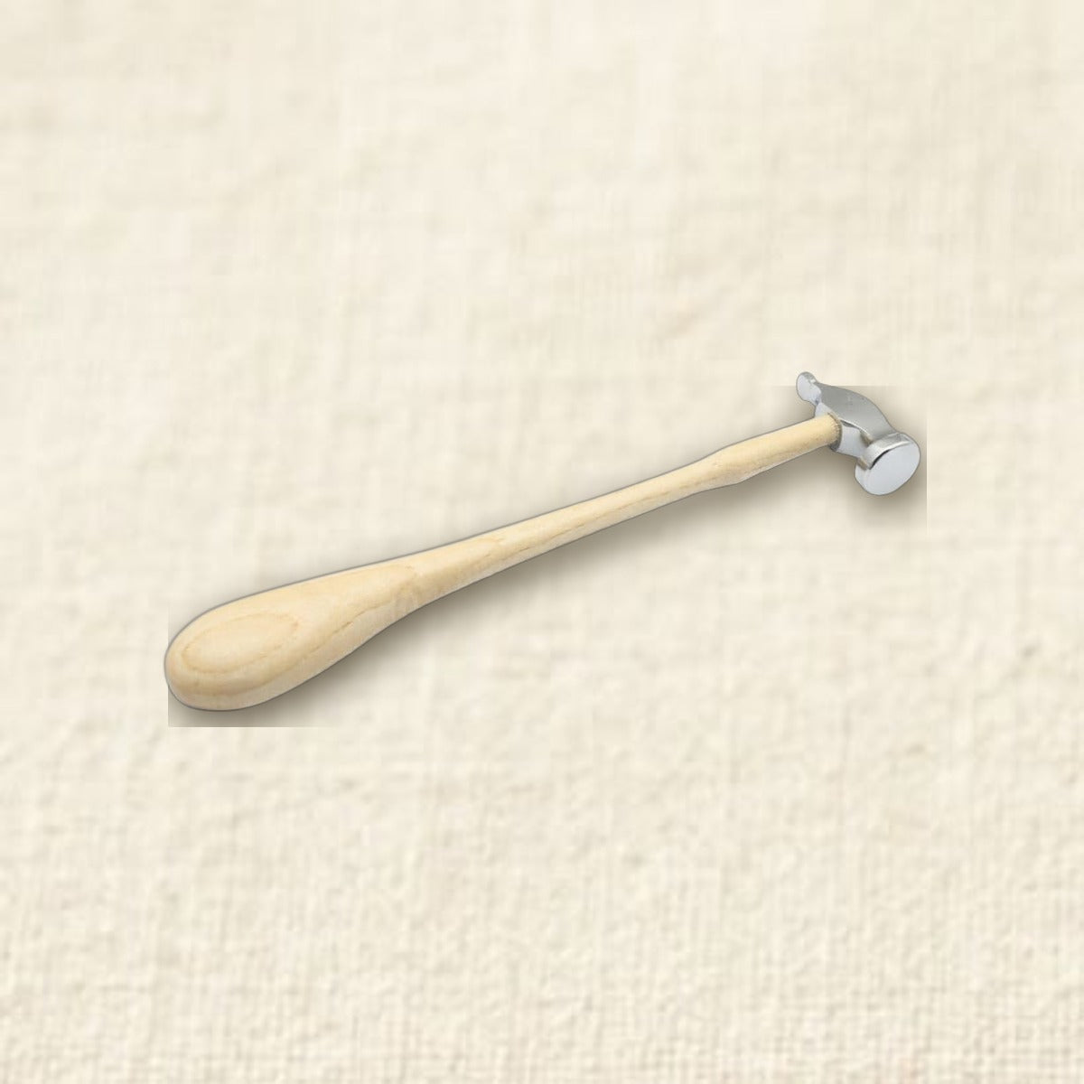 25mm Narrow and Flat Raising Chasing Hammer, Jewellery Repousse Silversmith Tool with Wooden Handle