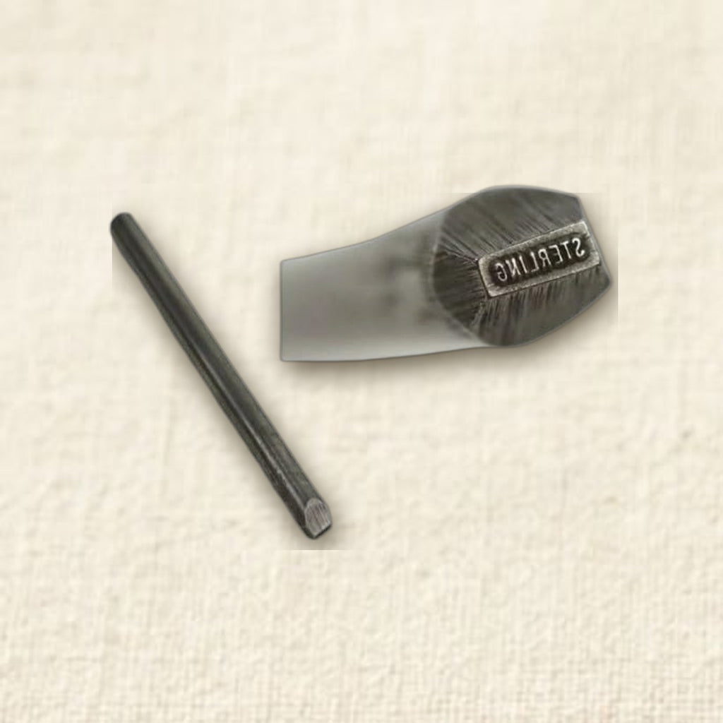 "STERLING" Metal Jewellery Stamp, Straight Punch Bar for Silver Hallmarking, Professional Quality