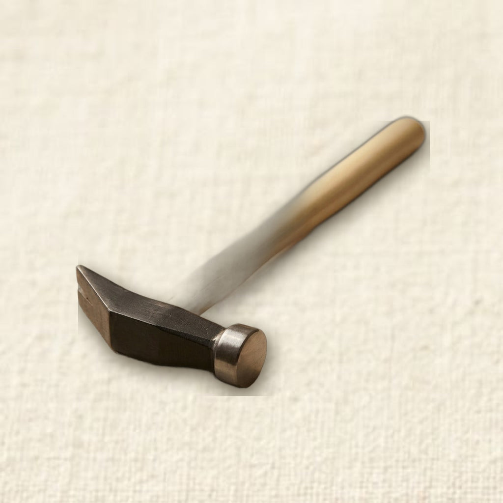 Goldsmith Flat and Cross Peen Hammer, Silversmith Jewellery Making Repousse Tool with Wooden Handle