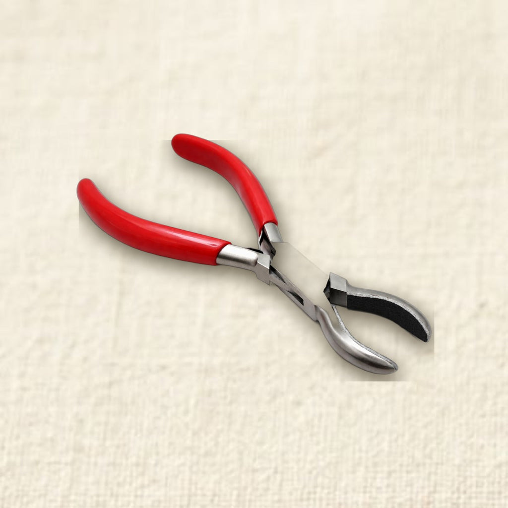 Ring Holding Polishing Pliers with Leather Jaws, Stainless Steel, 15 cm, for Jewellery Filing Making and Crafts