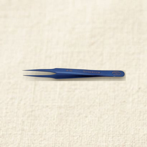 4-Ti, Titanium Anti-Magnetic Precision Tweezers, 120 mm, Professional Watch and Jewellery Repair Tool