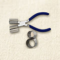 X-Large Double Cylinder Bracelet Bending Pliers, Stainless Steel, 25 mm & 35 mm, for Jewellery Making
