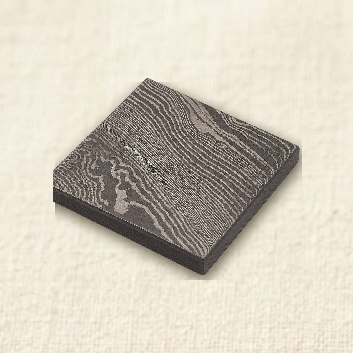 Damascus Steel Blank, 25mm Square, 4mm Thick, Forged from 1095 & 15N20 Steel