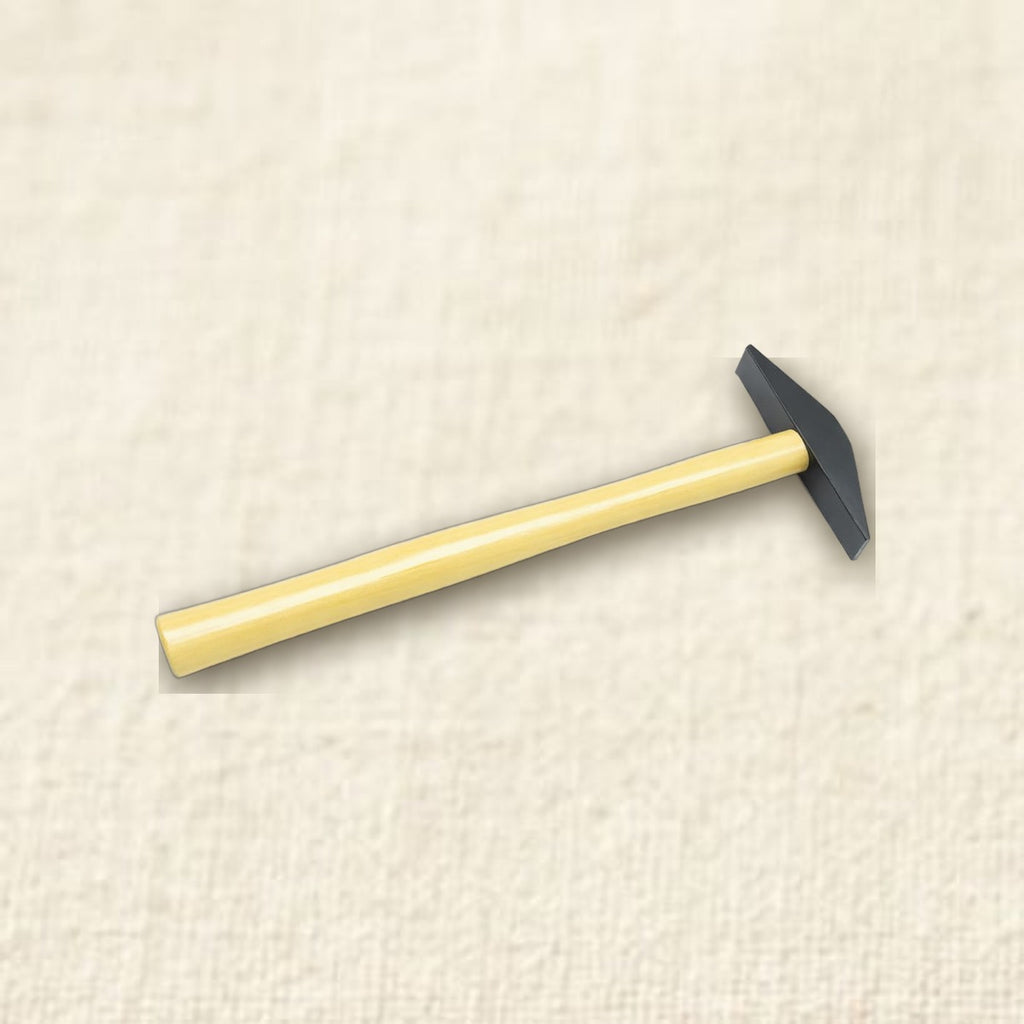 Grooving Cross Peen Hammer, Thick Edged Silversmith Repousse Jewellers Tool with Wooden Handle