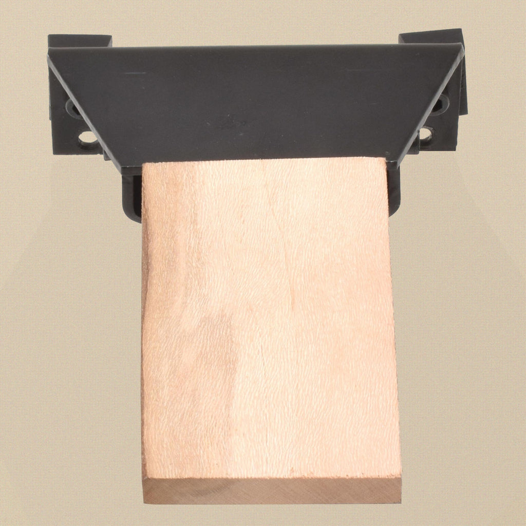 Bench peg and clamp from the front showing the mounting bracket