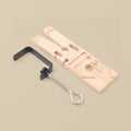 Multi-angled hardwood bench pin with its steel clamp