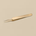 Brass tweezers No. 4 with fine pointed tips, 5 inch