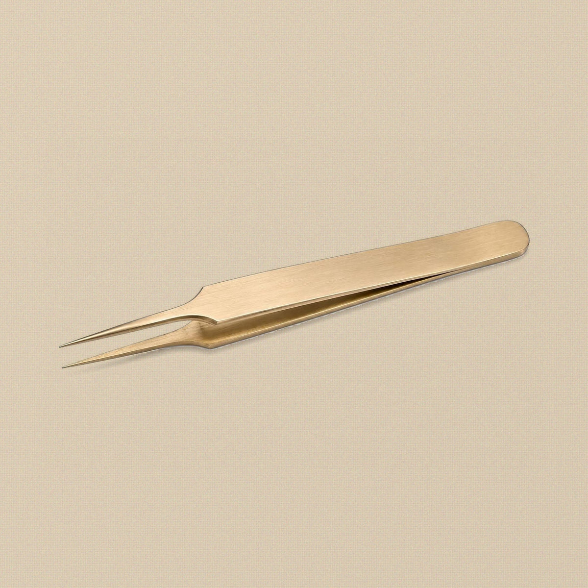 Brass tweezers No. 4 with fine pointed tips, 5 inch