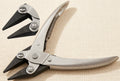 Parallel action chain nose pliers with serrated jaws, 140mm carbon steel jewellery craft tool