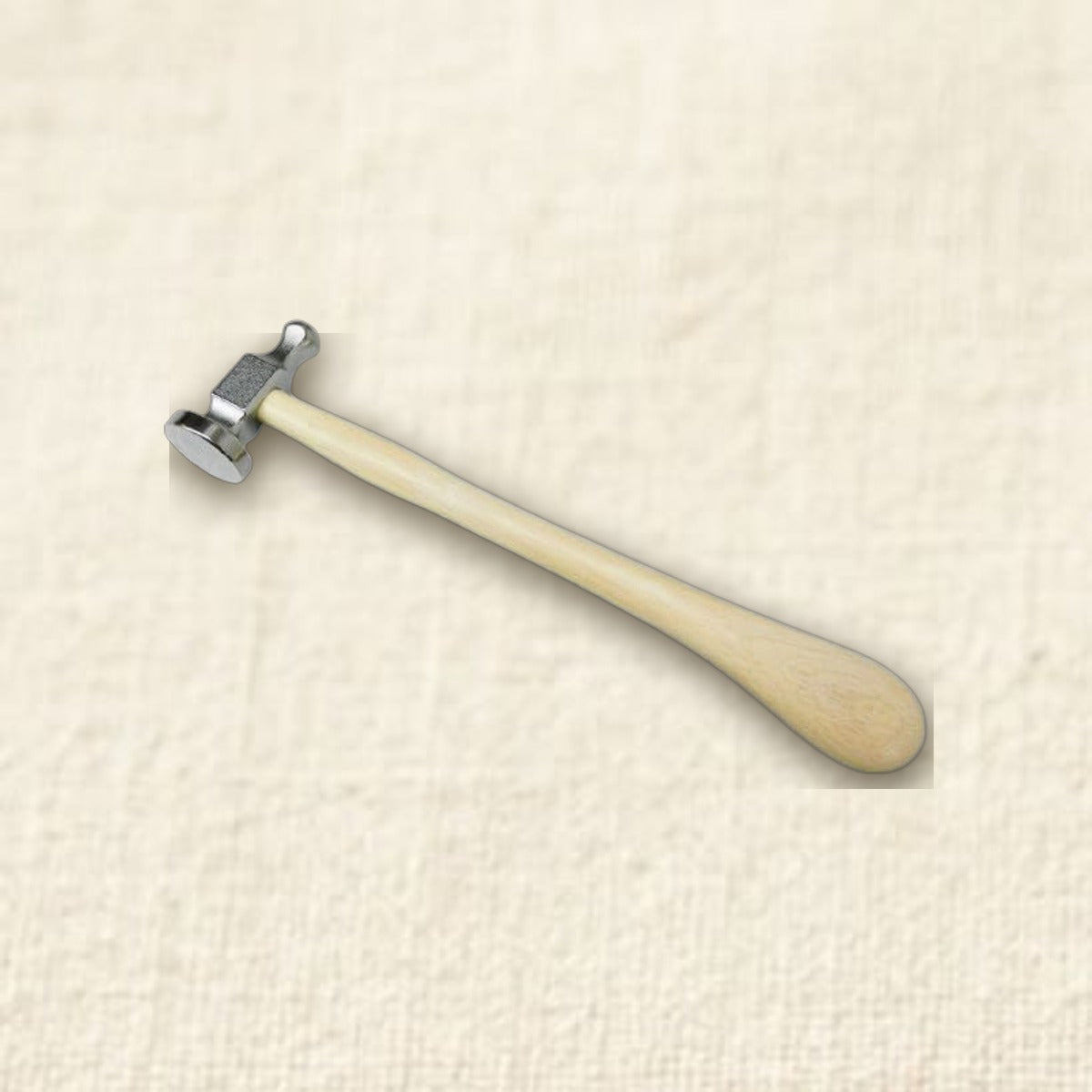 Jewellery Chasing Hammer with 25mm Flat Face, Wooden Handle, Silversmith Repousse Hobby Tool