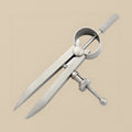 Stainless steel spring divider compass caliper, 3 inch, with knurled adjusting nut