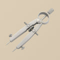 Stainless steel spring dividers with centre adjustment wheel and replaceable pointed legs, 4 inch