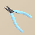 Economy round nose pliers with light blue handles, 120 mm