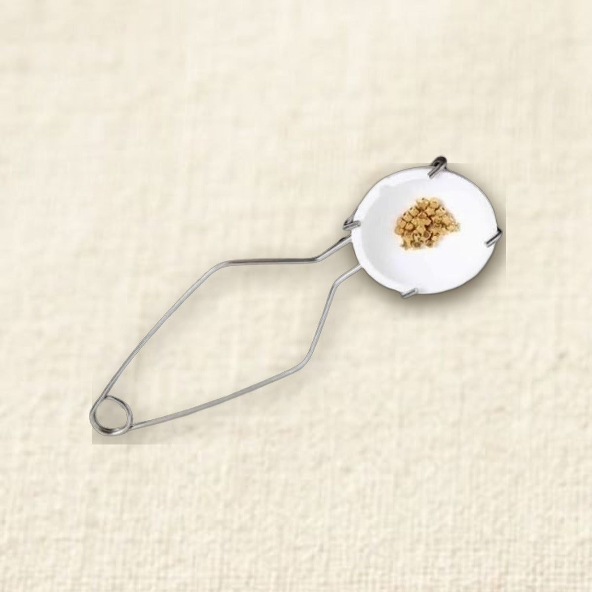 3-Inch Jewellery Casting Crucible Dish with Stainless Steel Whip Tongs Set, Metal Melting Equipment for Gold, Silver, Co