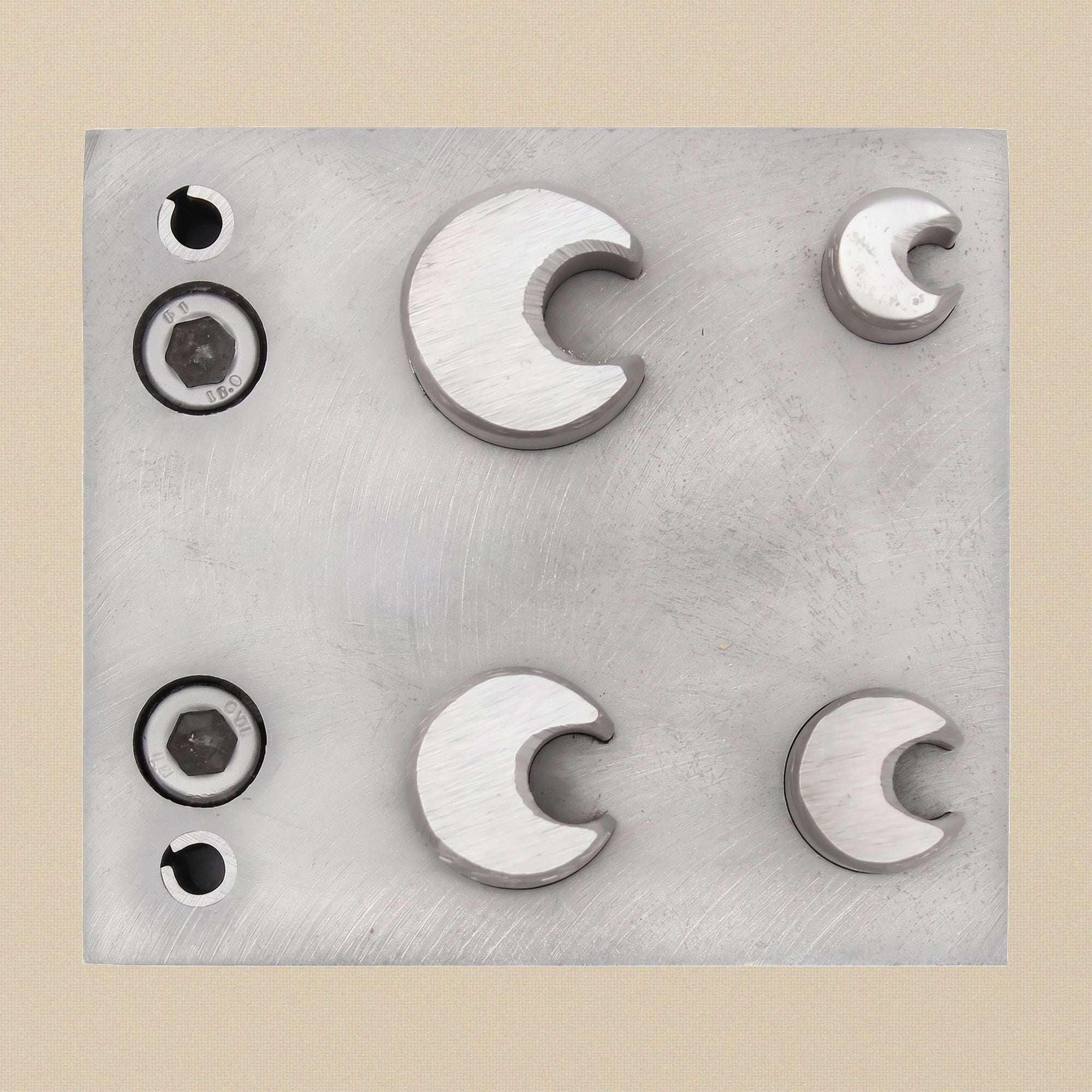 Crescent Moon Steel Disc Cutter Set, 4 Punches, 10-21 mm, Jewellery Making Tool | Disc Cutter Set | Toolsmith Ltd UK