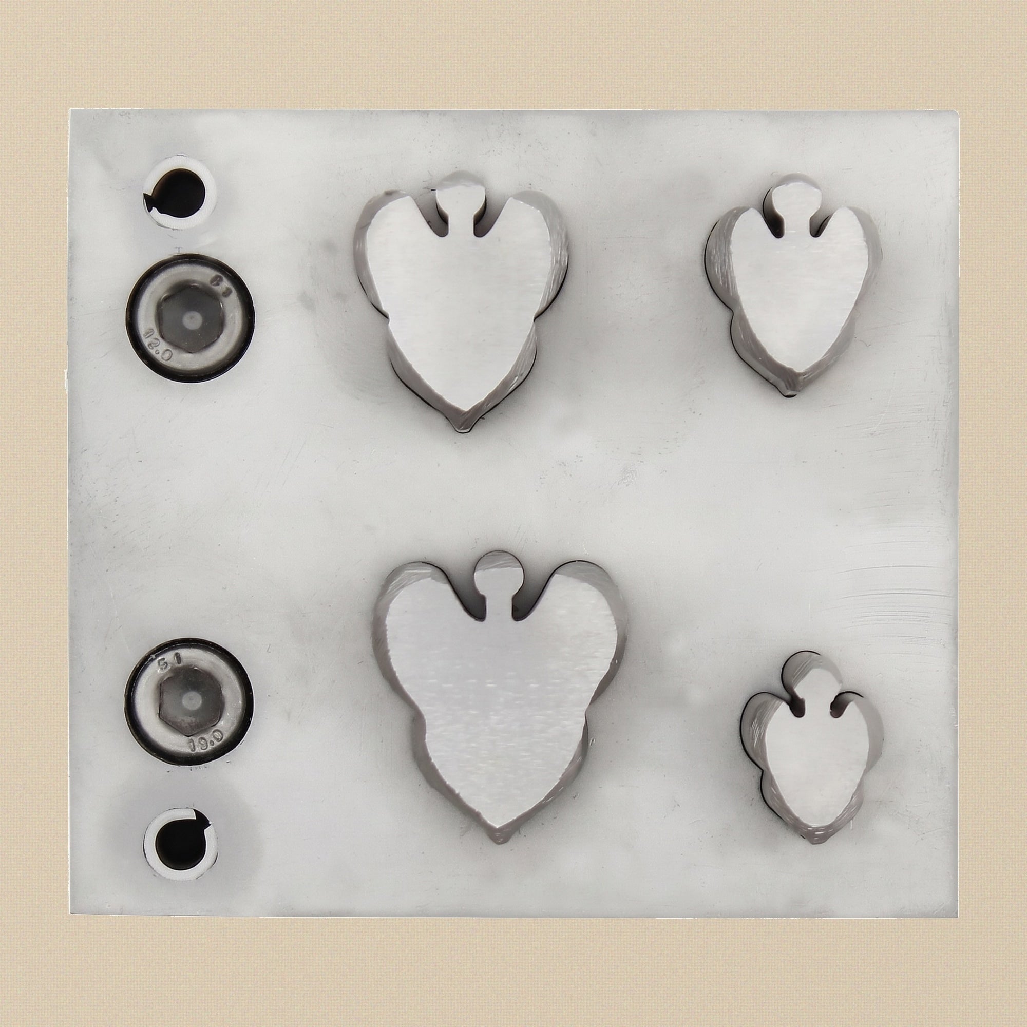 Angel Steel Disc Cutter Set, 4 Punches, 11-24 mm, Jewellery Making Tool