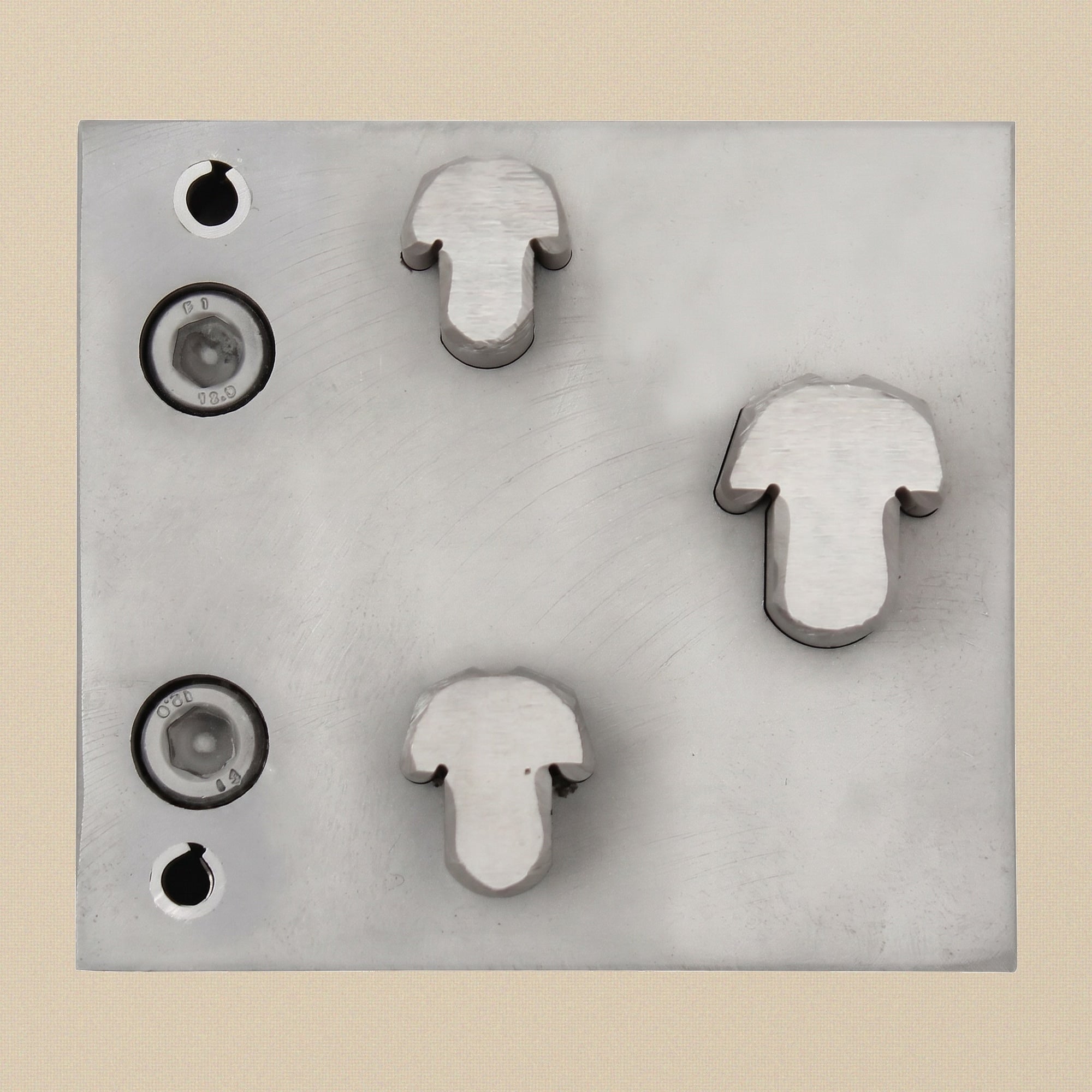 Mushroom Steel Disc Cutter Set, 3 Punches, 13-21 mm, Jewellery Making Tool