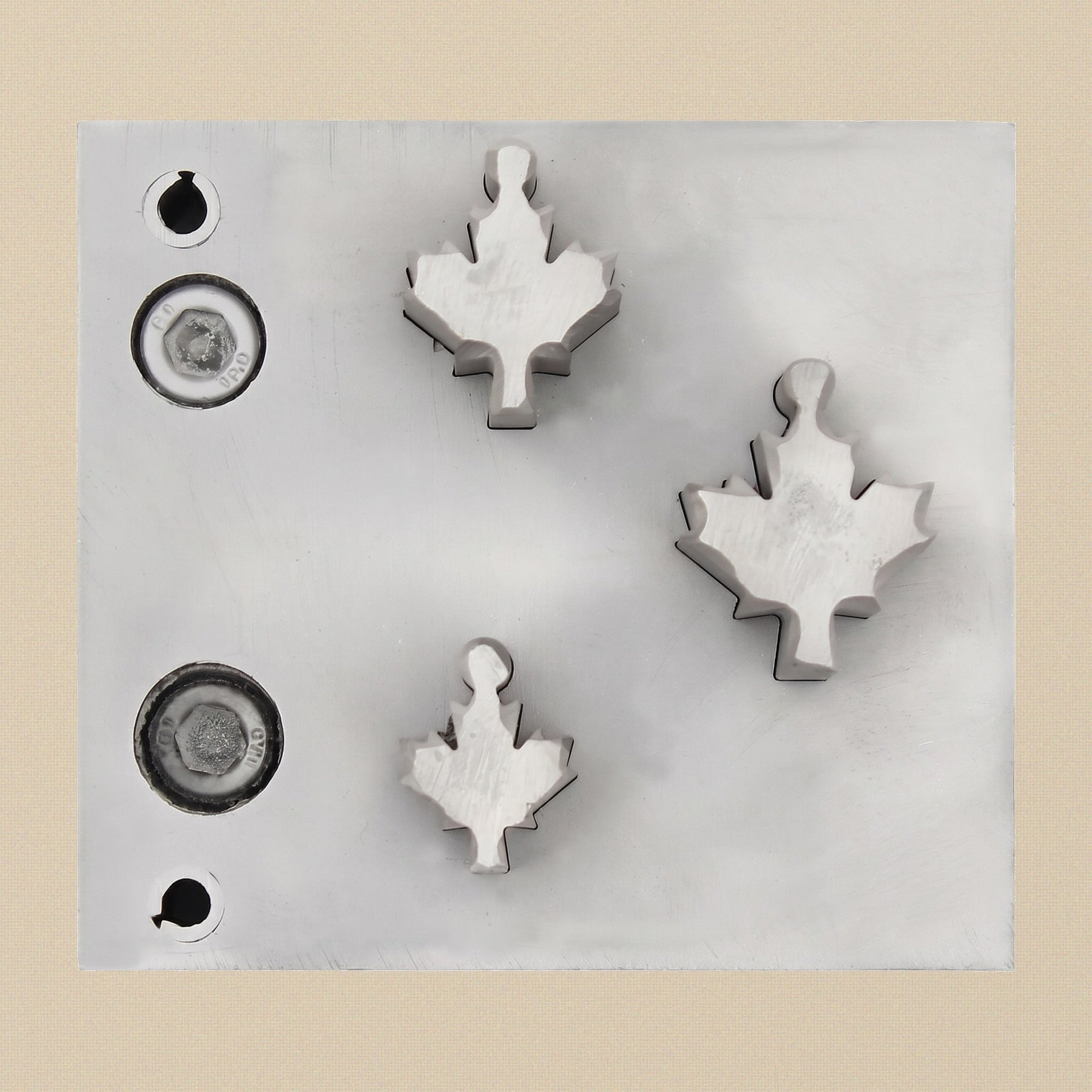 Maple Leaf Steel Disc Cutter Set, 3 Punches, 13-25 mm, Jewellery Making Tool
