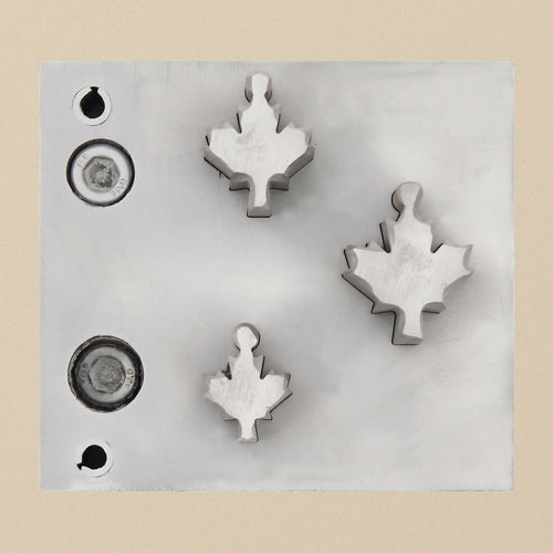 Maple Leaf Steel Disc Cutter Set, 3 Punches, 13-25 mm, Jewellery Making Tool