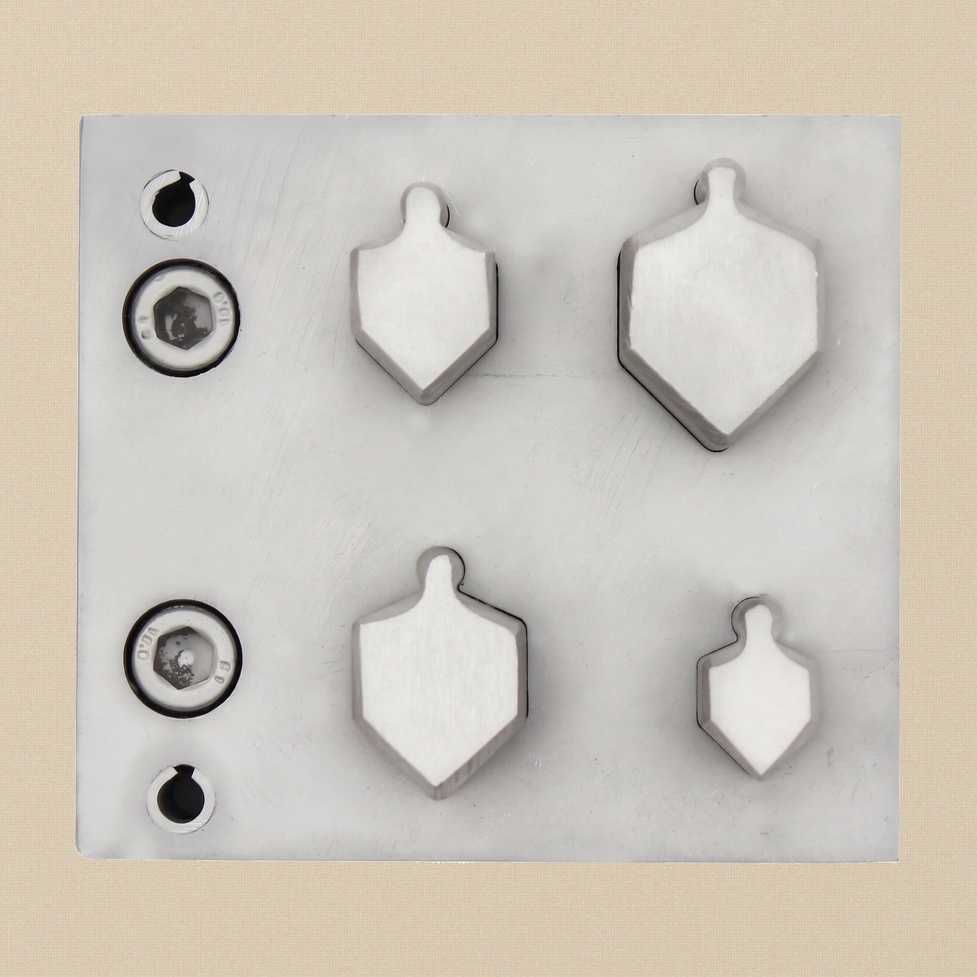 Spinning Top Steel Disc Cutter Set, 4 Punches, 10-25 mm, Jewellery Making Tool | Disc Cutter Set | Toolsmith Ltd UK