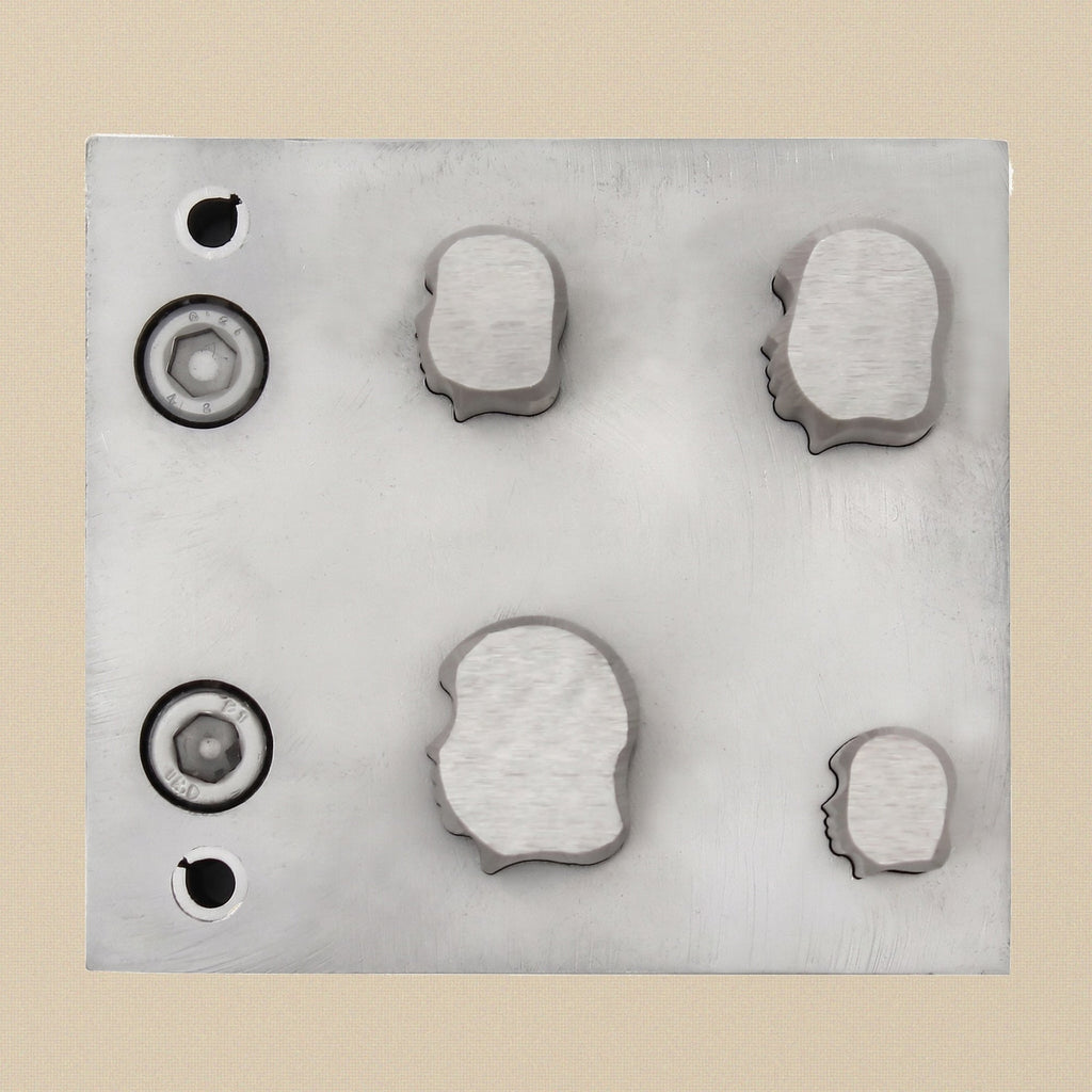 Cameo Head Steel Disc Cutter Set, 4 Punches, 9-21 mm, Jewellery Making Tool
