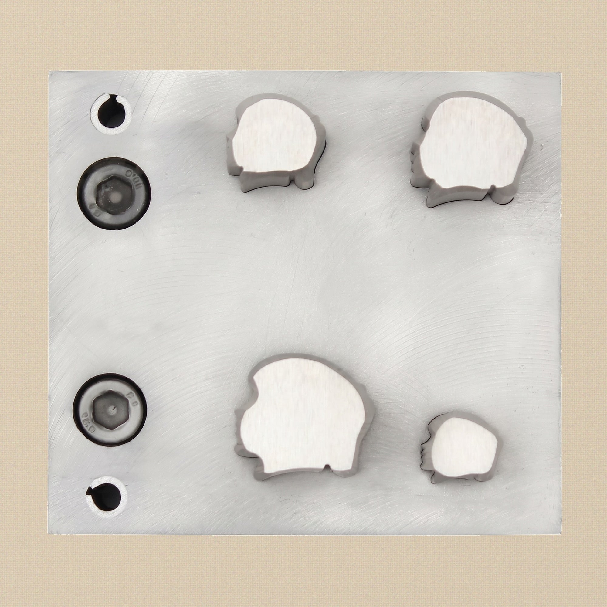 Cloud Steel Disc Cutter Set, 4 Punches, 10-20 mm, Jewellery Making Tool