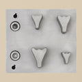 V Wings Steel Disc Cutter Set, 4 Punches, 9-22 mm, Jewellery Making Tool