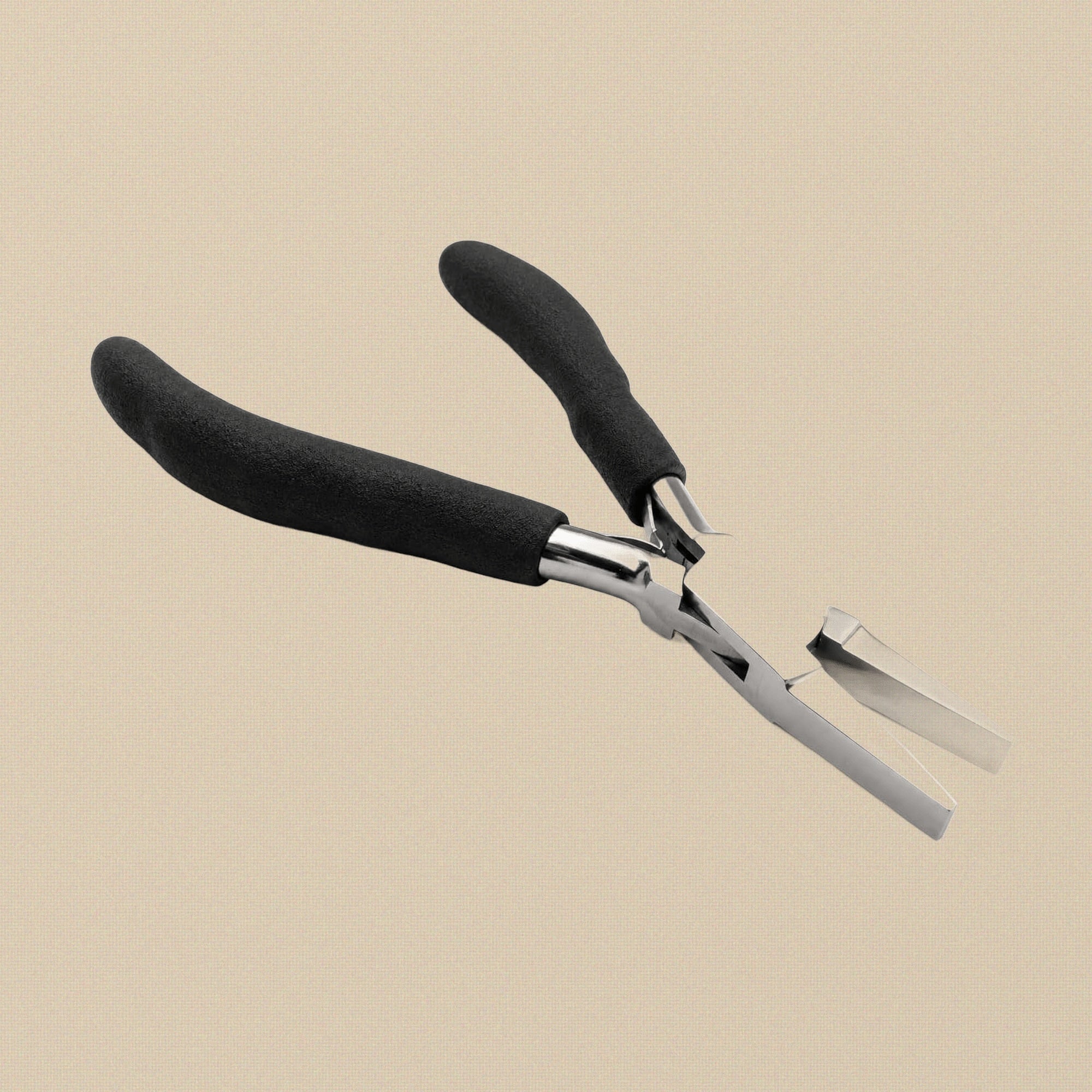 Flat Nose Pliers with Black Foam Grips, Stainless Steel, for Jewellery Making & Wire Work