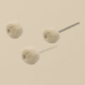Mounted Ball-Shaped Cotton Buff Polishing Wheels, 3/32 inch Shank, for Rotary Tools