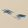 Anti-Magnetic Stainless Steel Tweezers Stand & Parts Tray, 220 x 82 mm