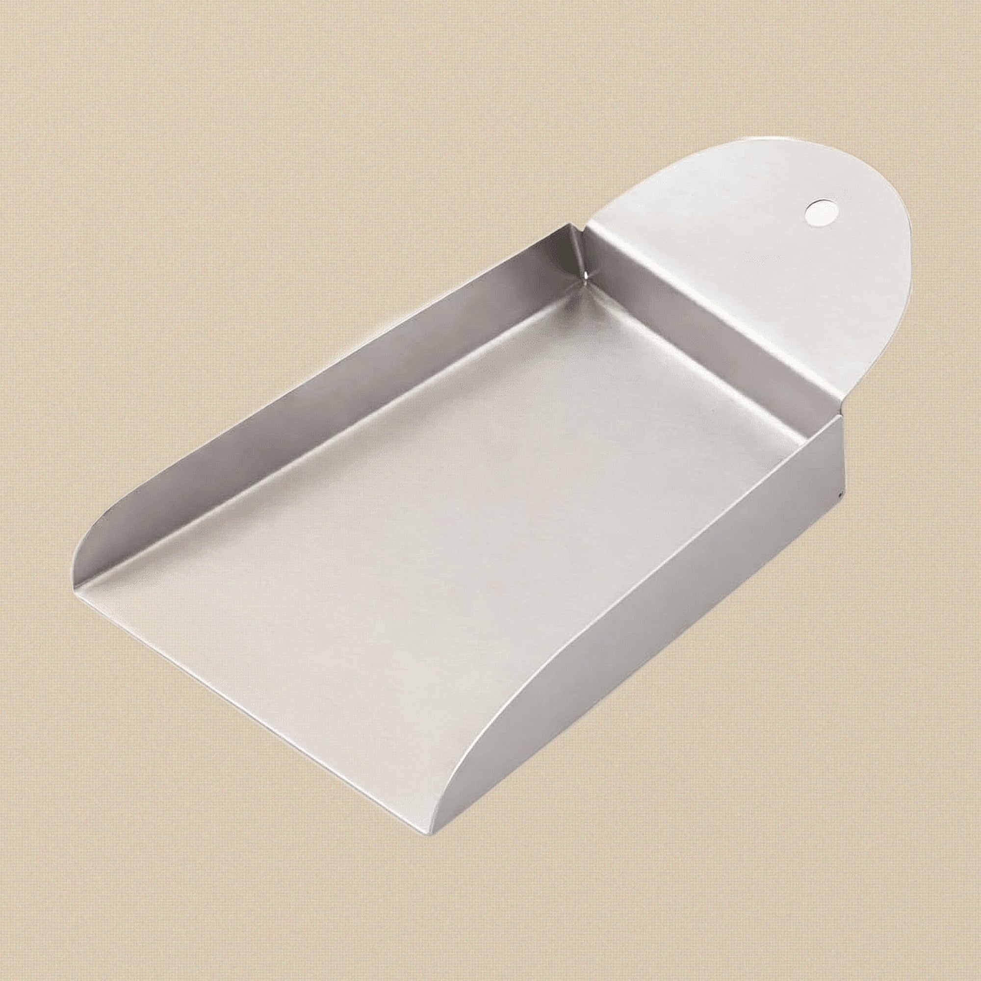 Stainless Steel Gem & Bead Shovel Scoop, Large Rectangular, 6.5 x 8 cm, for Jewellery Sorting