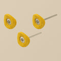 Yellow Cloth Polishing Wheel Buffing Pad, 25 mm, 2.35 mm Mandrel, for Rotary Tools