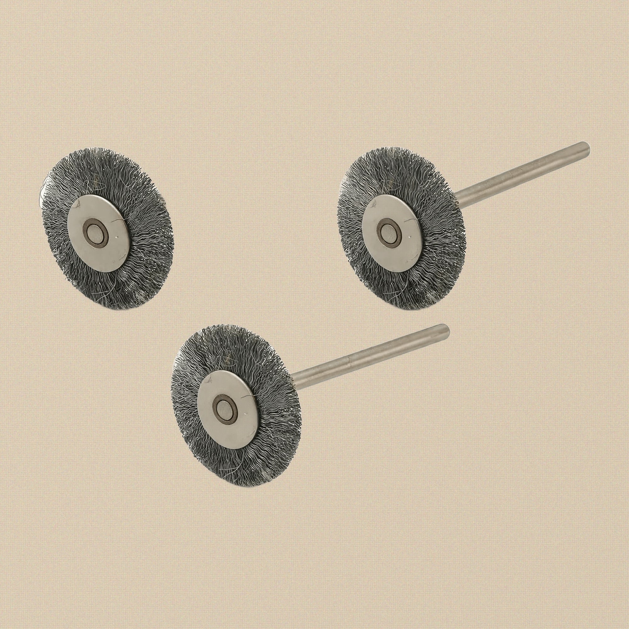 Stainless Steel Wire Wheel Brushes, Single Row, for Rotary Tools & Jewellery