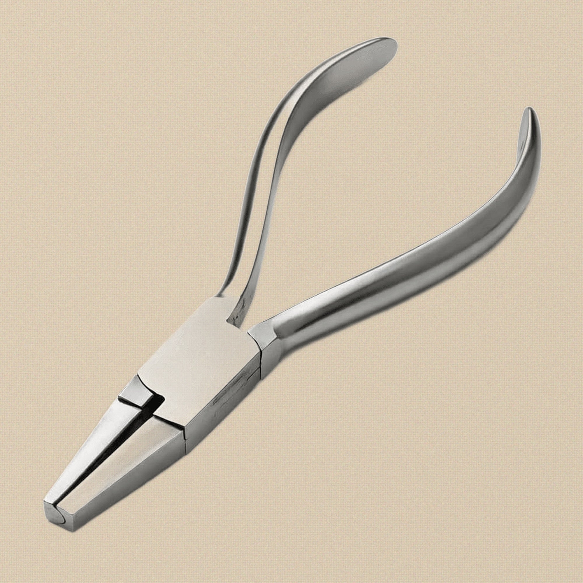 Half-Round Concave Nose Pliers, Polished Stainless Steel, 5.5 Inch, for Ring Bending & Forming